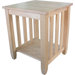 Wood Mission End Table