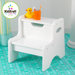 Two Step Stool in White