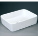7.50" x 20.87" Rectangle Ceramic Vessel Sink without Overflow in White