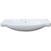 Euro Style Overhang Ceramic Sink with Overflow in White