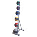 42 lbs Colored Medicine Ball Set with Rack