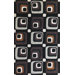 Milan Charcoal Squares Rug