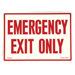 Glow In The Dark Exit Signs - peel and stick eg sign glow background; red text