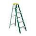 592 Six-Foot Folding Fiberglass Step Ladder in Green / Black / Yellow