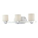 Dakota Three Light Bath Vanity in Polished Chrome