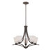 Kara Five Light Chandelier in Western Bronze