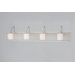 Vetreo Make Your Own Four Light Bath Vanity in Brushed Nickel