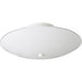 60w Round White Glass Semi Flush Mount