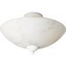 Travera Textured White Semi Flush Mount