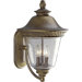  Cast Aluminum Outdoor Wall Lantern with Clear, Seeded Glass