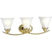 Trinity  Vanity Light in Polished Brass
