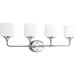 Lynzie Four Light Bath Vanity in Polished Chrome