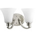 Joy Two Light Bath Vanity in Brushed Nickel