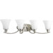 Joy Four Light Bath Vanity in Brushed Nickel