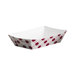 2 Lbs Clay Coated Paper Food Tray in Red Plaid