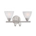 Tia Two Light Bath Lamp in Matte Nickel