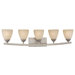 Charles Five Light Bath Lamp in Moonlight Silver