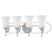 Chiave Four Light Wall Lampin Brushed Nickel