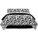 Black and White Floral Bed Ensemble