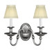 Cambridge Two Light Wall Sconce in Pewter