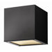 Kube One Light Outdoor Mini Pocket Wall Lantern with Etched Glass