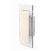 Phoebe  Panel Glass Wall Sconce in Chrome