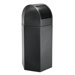 50-Gallon Hex Waste Container with Dome Lid in Black