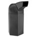 50-Gallon Hex Waste Container with Drive-Through Lid in Black