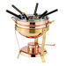 6 Fork Decor and Brass Fondue Set