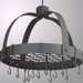 Dome Decor Pot Rack w/ Grid & Hooks