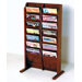 Free Standing Fourteen Pocket Magazine Rack