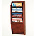 Four Pocket Wall Mount Magazine Rack