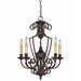 Knight 5 Light Chandelier without Glass