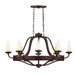 Elba 8 Light Oval Chandelier Island Light 