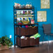Lynbar Craft Storage Rack with Baskets in Black and Espresso