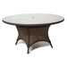 Grand Traverse 48" Round Glass Umbrella Dining Table