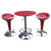 Luna Adjustable 3 Piece Pub Set in Red