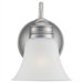  Fluorescent Vanity Light in Antique Brushed Nickel and Satin Etched Glass - Energy Star