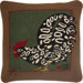 Fly the Coop Square: 18" x 18" - Green Rooster Pillow