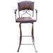 Swivel Bar Stool with Microfiber Back