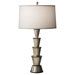 Skyler One Light Table Lamp in Ebonized Silver Leaf/Black