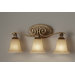 Francine Three Light Bath Vanity in Light Silver Leaf Sienna