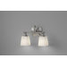 Concord Two Light Bath Vanity in Brushed Steel