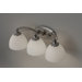 Napoleon Court Three Light Bath Vanity in Brushed Steel