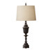Sadri One Light Table Lamp in Dark Burlwood