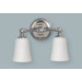 Huguenot Lake Two Light Bath Vanity in Polished Nickel