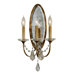 Valentina Three Light Wall Bracket in Oxidized Bronze
