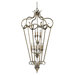 Smokey Topaz 9 Light Cage Foyer Pendant