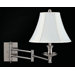 Swing Shift Large Double Armed Wall Sconce Lamp in Brushed Steel