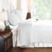 Ruffled Quilt Set in White